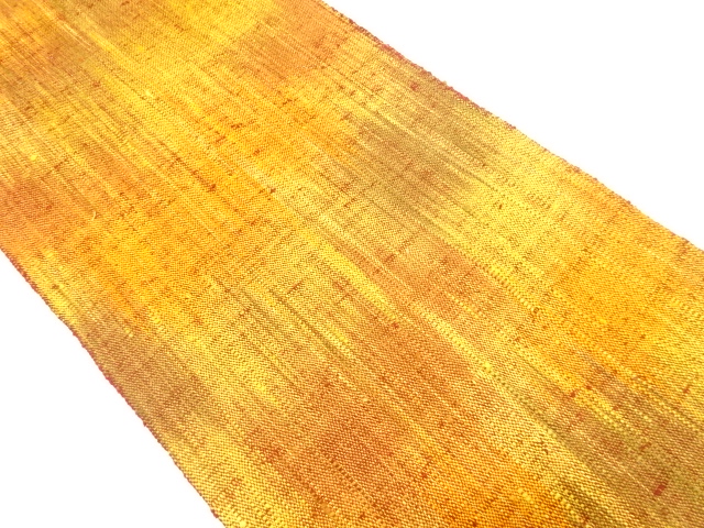 JAPANESE KIMONO / NAGOYA OBI / SILK / HAND WOVEN / MAWATA TSUMUGI / BOKASHI